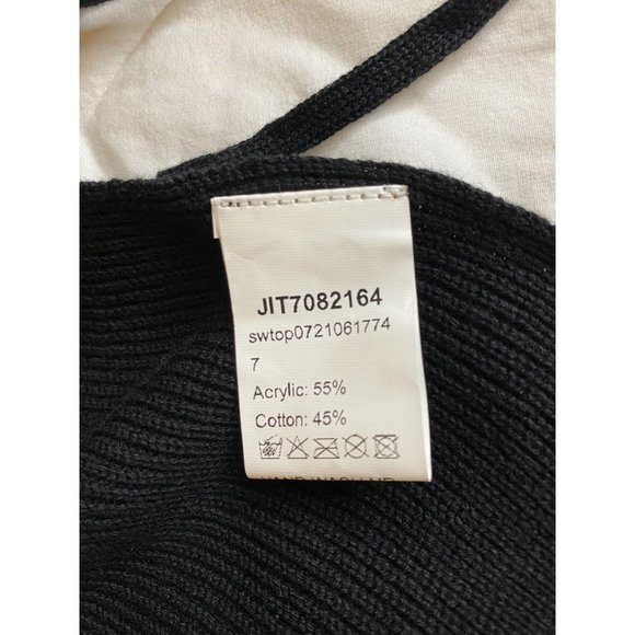 Shein Women's Plus Sz 1 XL Sleeveless Side Tie Black Sweater Coverup - Picture 9 of 13